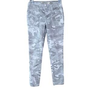 Seven7 Womens Jeans Gray Camouflage Denim Utility Skinny Ankle Stretch 6